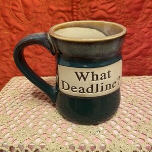 "WHAT DEADLINE ?" LTD Mug Commodities Coffee / Tea Office Work Boss Cup Pottery